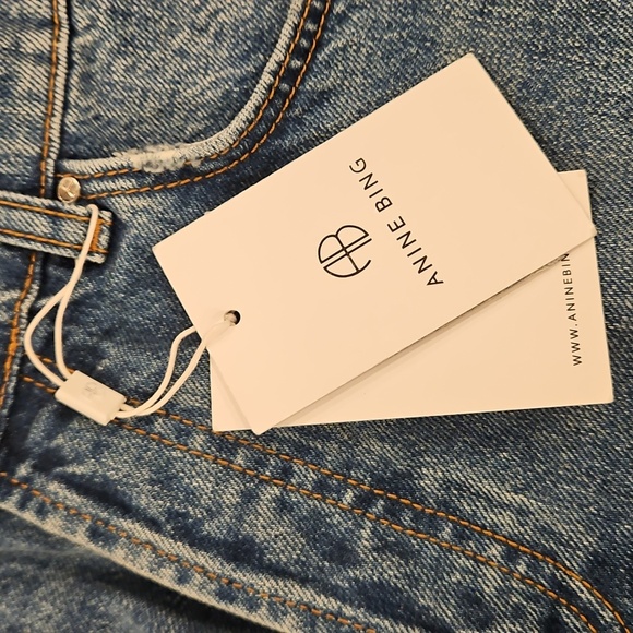 💕ANINE BING💕 Knox Jean ~ Mineral Blue 28 NWT - Picture 15 of 16